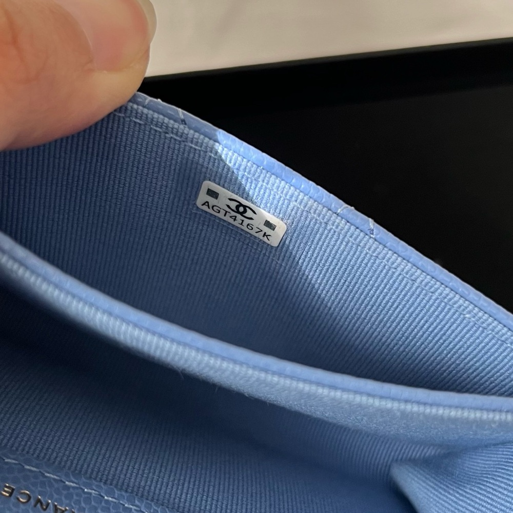 Chanel Classic Card Flap Wallet in Blue Caviar - Picture 5 of 7